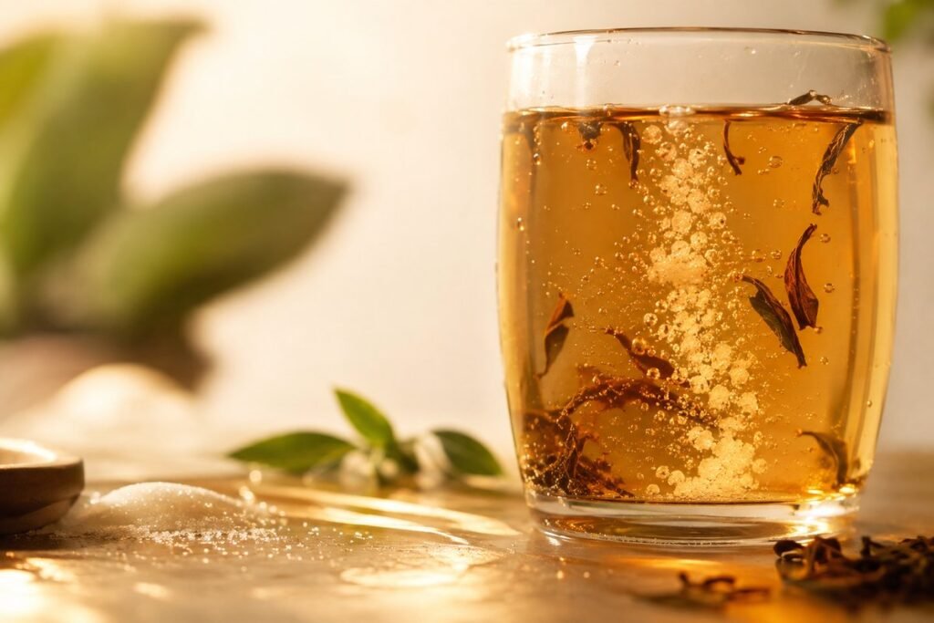 Kombucha x refrigerante: a diferença está no açúcar