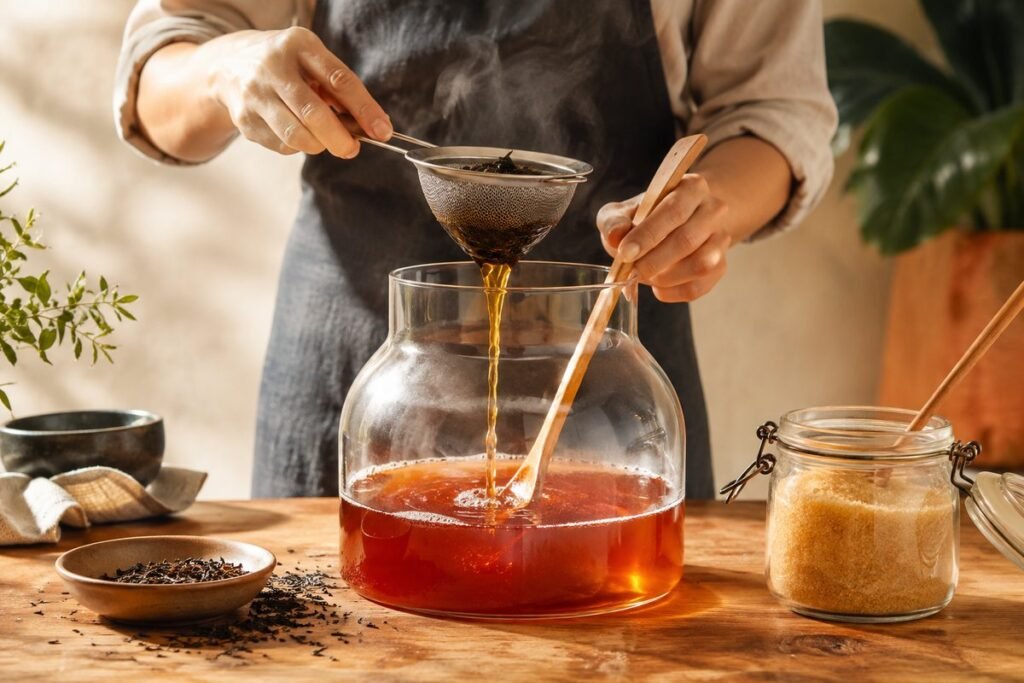 Como a kombucha é feita: a fermentação artesanal