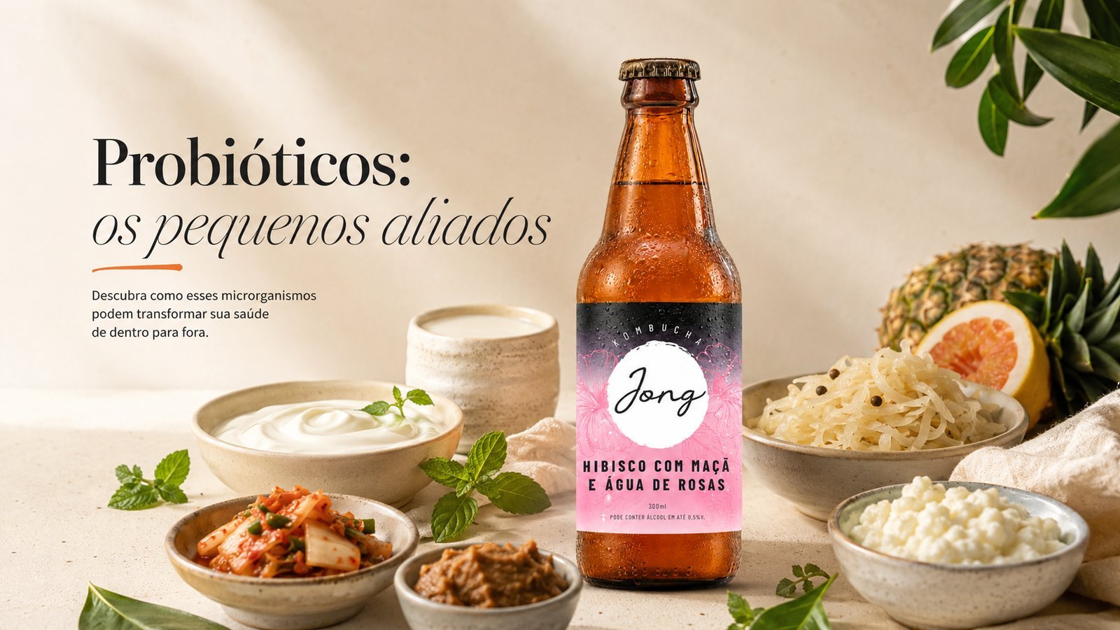 Probióticos: o que são e onde a kombucha entra