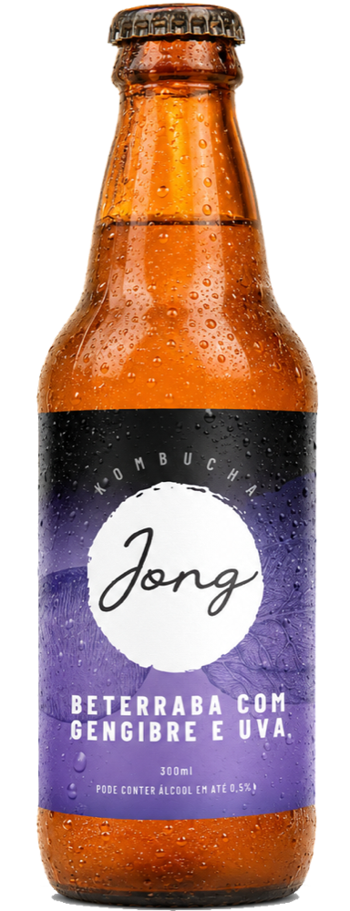 Kombucha Jong de Beterraba com Gengibre e Uva, premiada nacionalmente